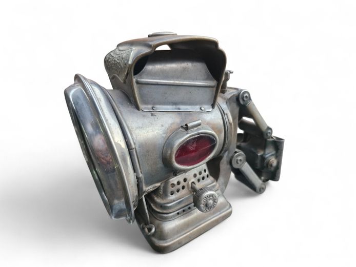 Early 1900's Joseph Lucas "Silver King" Kerosene Bicycle Lamp