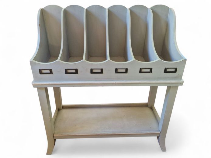 Mint Green Wooden Filing Organizing Cabinet