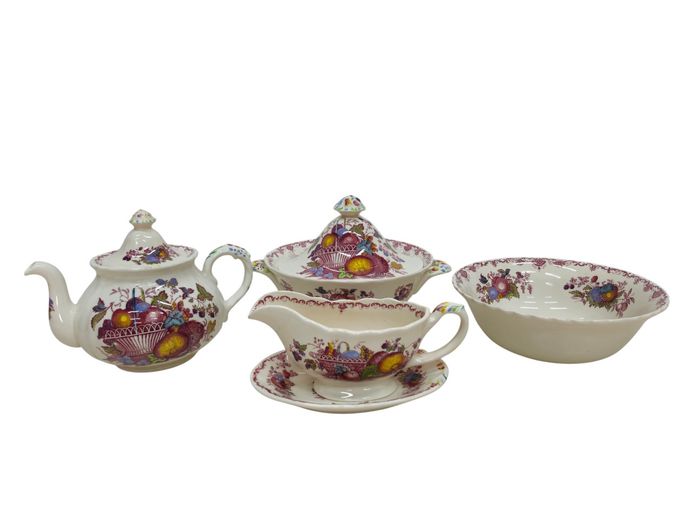 Vintage Mason's "Fruit Basket" Ironstone Tableware Selection