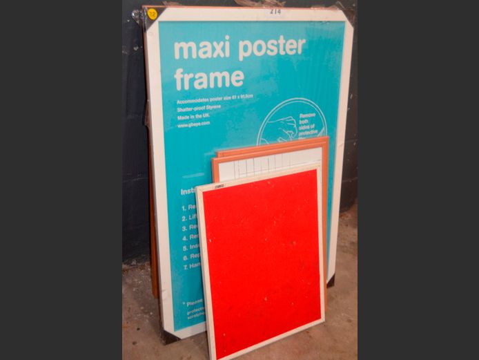 LOT: POSTER FRAMES, etc