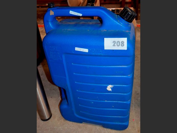 BLUE PLASTIC 25 LITRE JERRY CAN