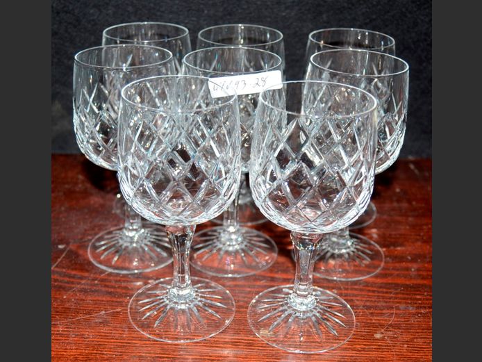 SET OF 8 CRYSTAL PORT GLASSES