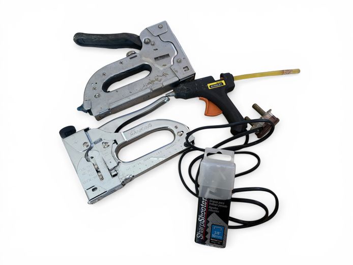 Assorted Staple Guns and Glue Gun with Staples
