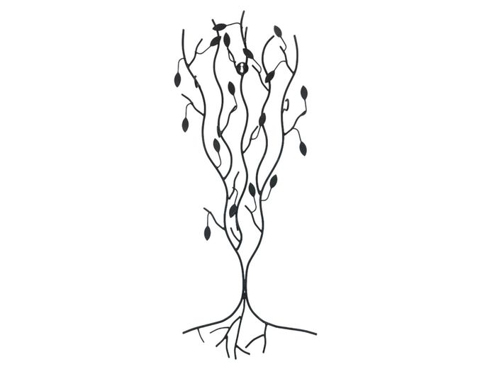 Metal Tree Branch Wall-Mounted Coat Rack