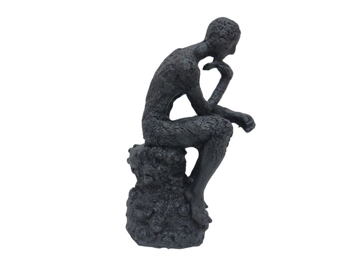Contemporary South African Sculptural Resin Figural Study After Rodin's The Thinker