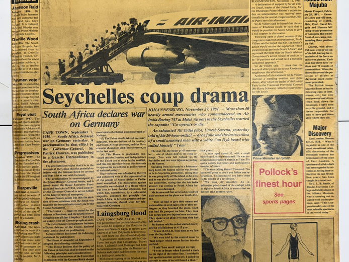 The Newspaper History of South Africa - Seychelles Coup Drama 