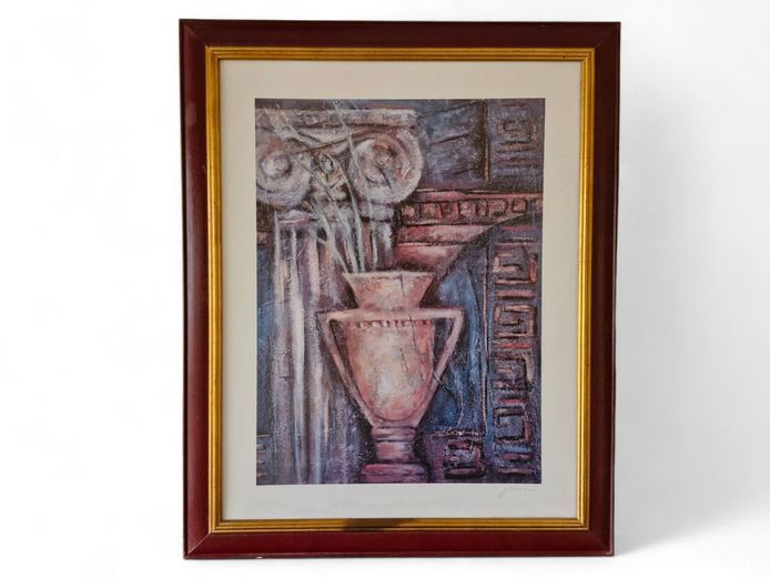 Large Framed Joyce Combs "Acropolis" Signed Print