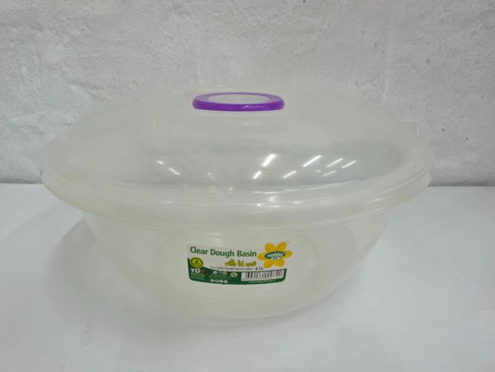 Clear Plastic 6L Dough Kneading Basin with Lid