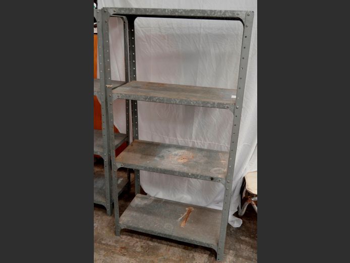GALVANISED 3-TIER SHELF, 77 x 38 x 153cm