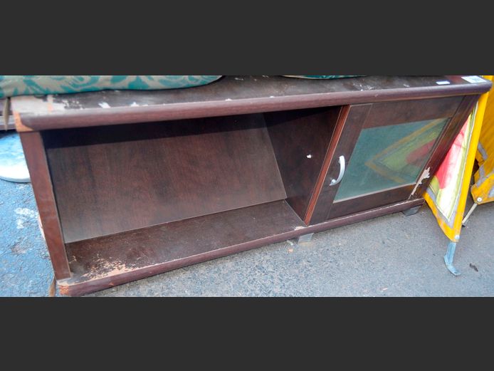 IMBUIA FOIL TV STAND, 120 x 50 x 50cm [Damaged]