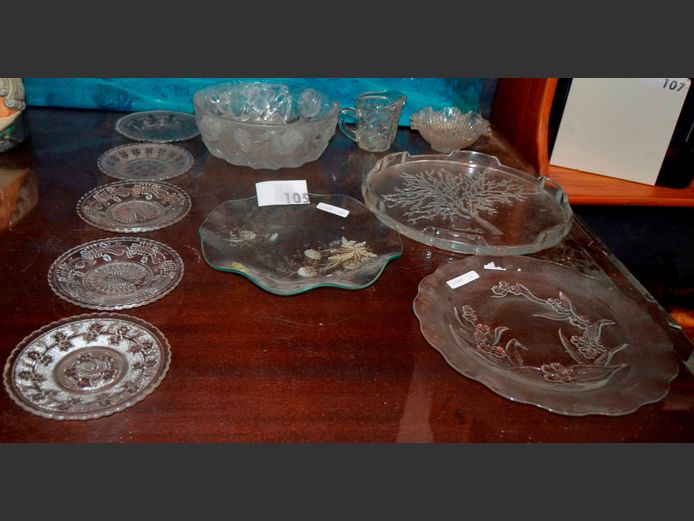 GLASS PLATES, PLATTERS, BOWLS, etc