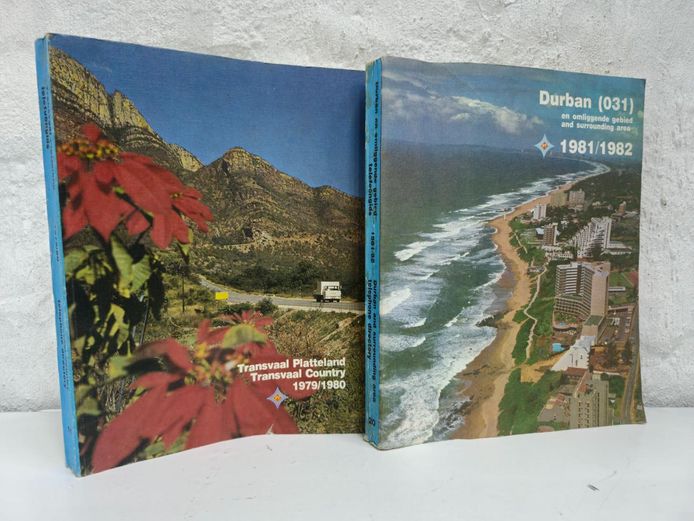 Vintage 1979 Transvaal/ 1981 Durban Telephone Directories 