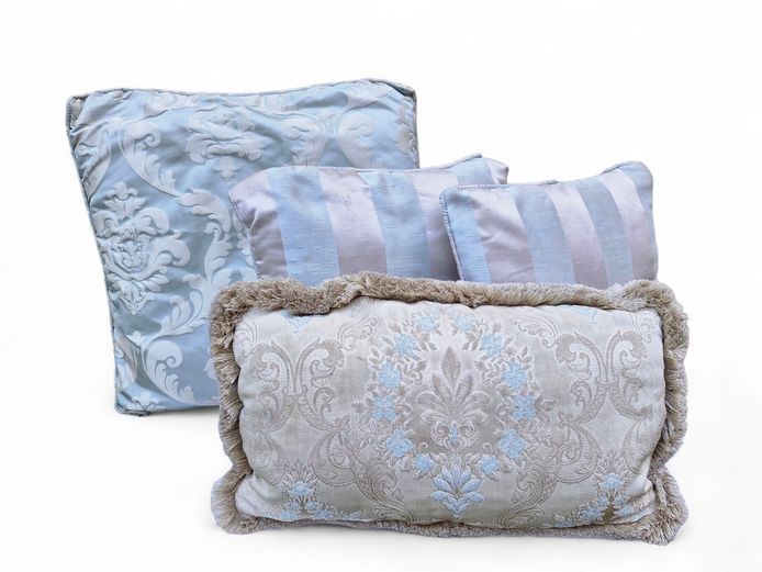 Collection of Decorative Scatter Cushions in Light Blue