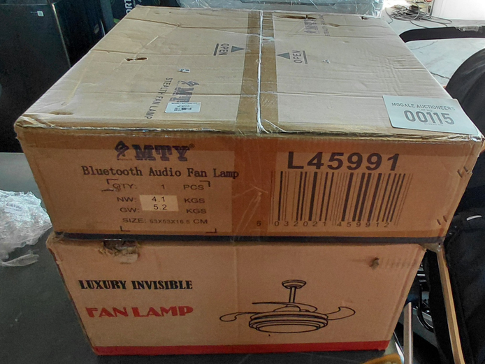 LOT OF MTY BLUETOOTH AUDIO FAN LAMP/ LUXURY INVISIBLE FAN LAMP 