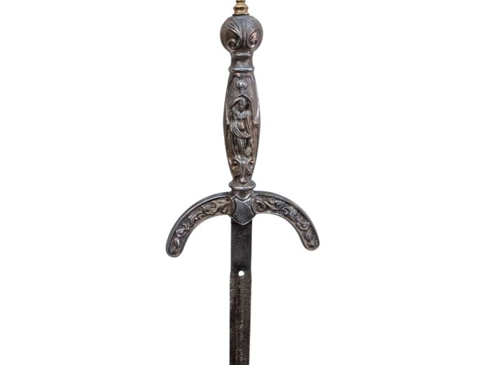 Vintage Heavy Metal Ornate Wall Hanger Sword