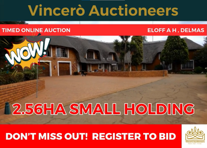 2.56ha Smallholding with a large house and factory and lots more infrastructure in Eloff, Delmas.