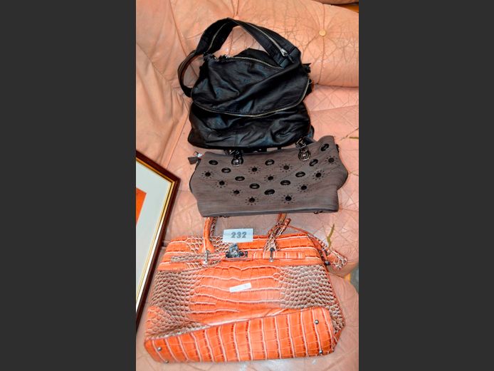 TONES OF BROWN LEATHER LADIES HANDBAGS & ANOTHER
