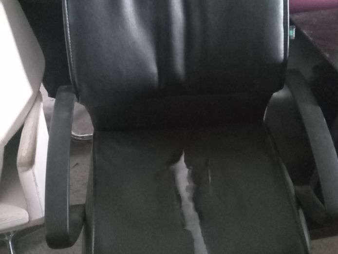 Black leather office chairs