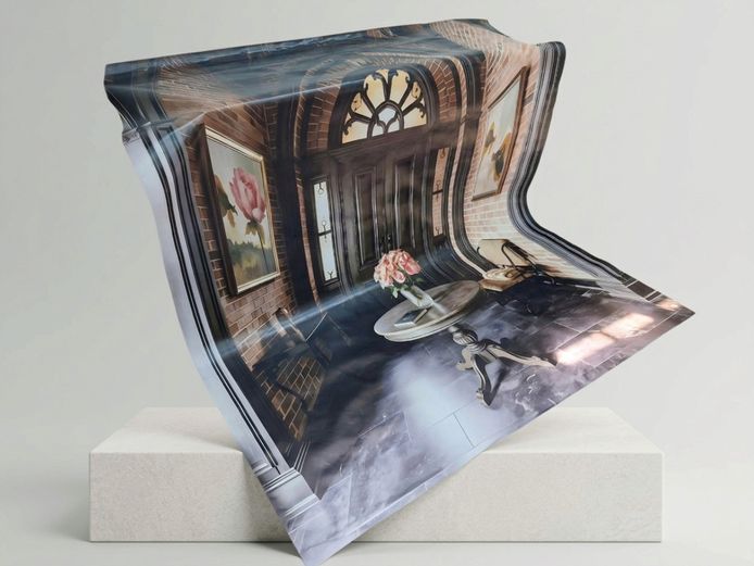 Large Printed PVC Vinyl Photographic Backdrop - Grand Foyer Scene