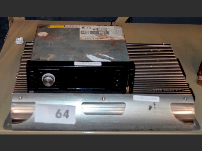 POWERBASS CAR AMP & A DIXON CAR RADIO [Untested]