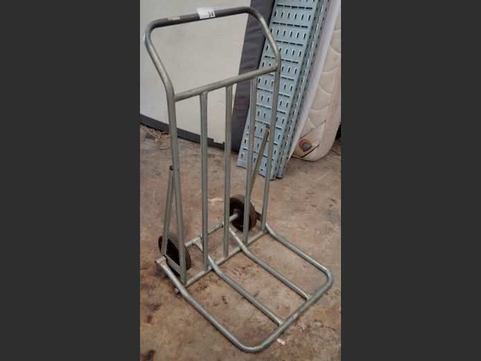 GALVANISED FOLDING GOODS TROLLEY