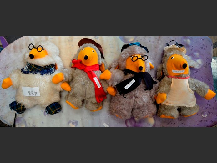 COLLECTION OF 4 WOMBLES OF WIMBLEDON SOFT TOYS