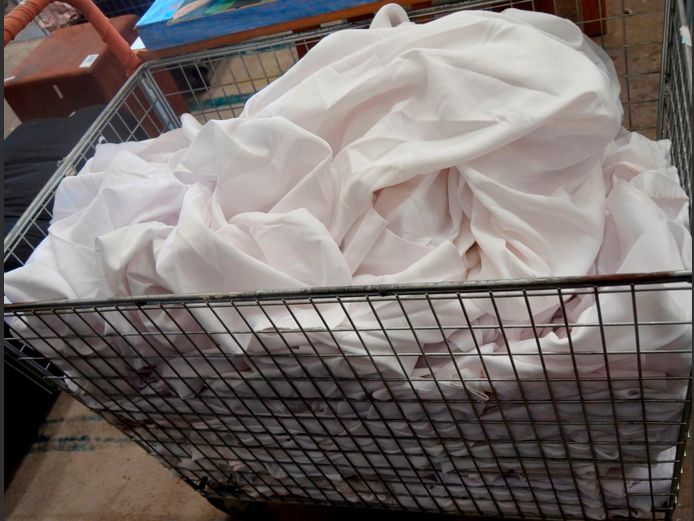 ASSORTED WHITE TABLECLOTHS [Excl. bin]