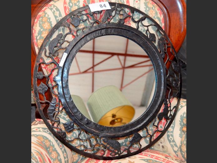 METAL FRAMED CHAMELEON MIRROR, 53cm Diameter