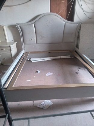 Bed-frame and headboard