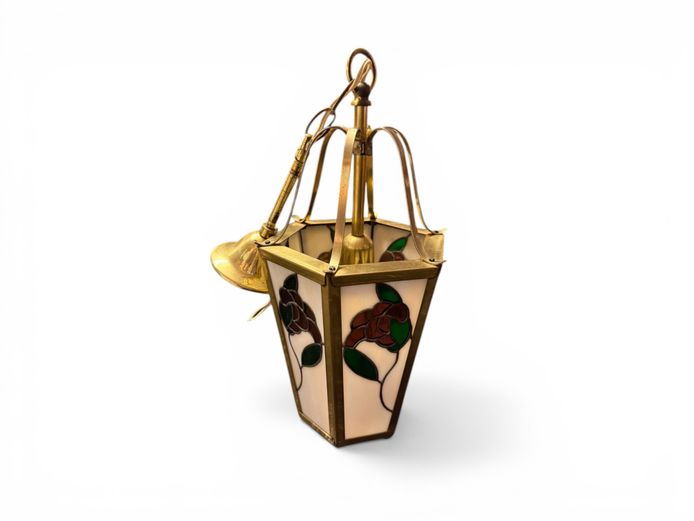 Vintage Brass Hanging Lantern Light