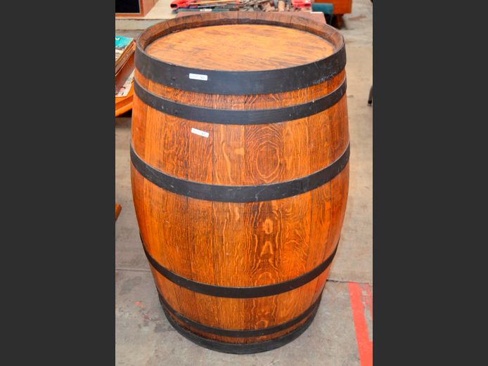 OAK METAL BOUND WINE VAT, 60cm Diameter x 95cm High