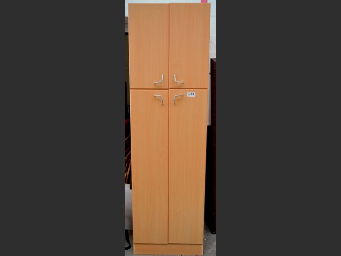 BEECH FOIL 4-DOOR CABINET, 68 x 52 x 230cm