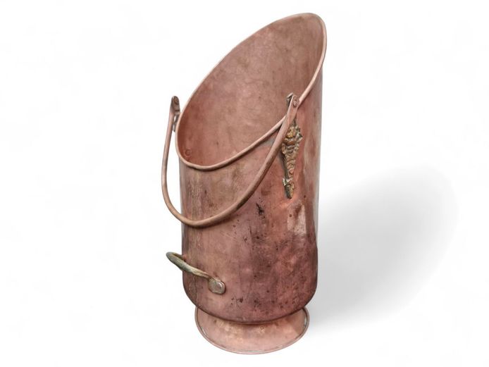 Vintage Copper Coal Scuttle