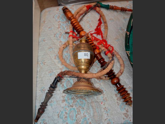 BRASS HOOKAH PIPE