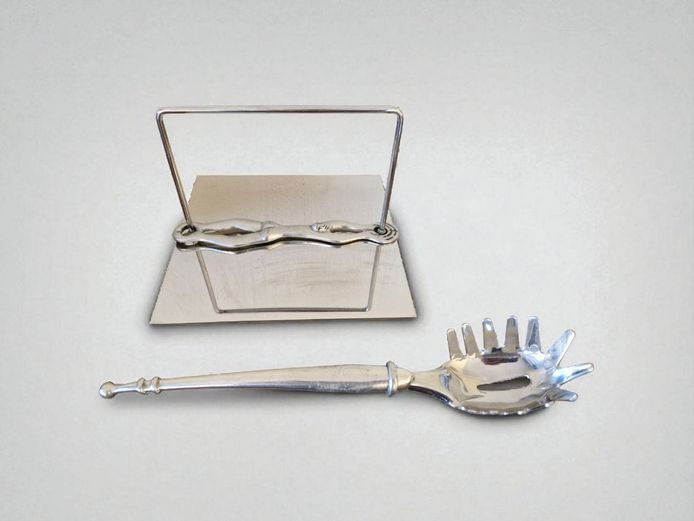 Carol Boyes Napkin Holder & Pasta Serving Utensil