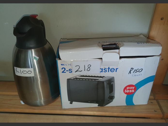 STAINLESS STEEL THERMAL JUG & A 2-SLICE TOASTER [Untested]