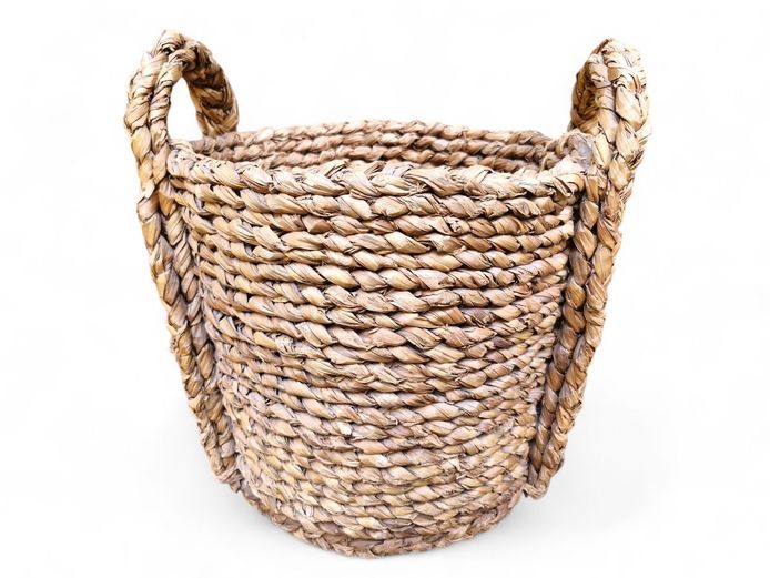 Woven Grass Basket with Handle