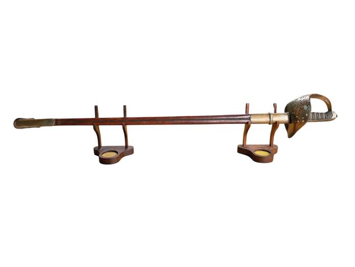 1897 George V Infantry Sword with Leather Scabbard by Hawkes & Co