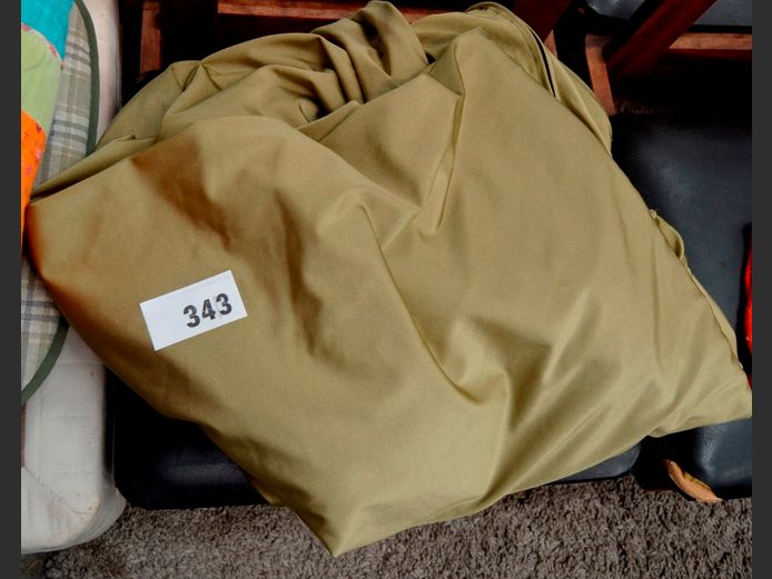 KHAKI SILK KING SIZE DUVET COVER