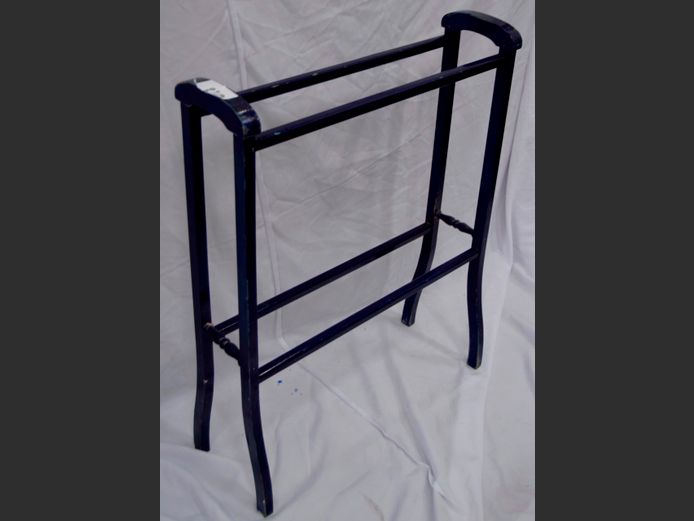DARK BLUE PAINTED TOWEL STAND, 18 x 65 x 82cm