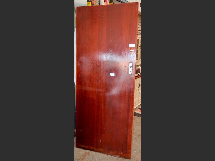 BROWN INNER DOOR, 199 x 81cm [Water damage to bottom]