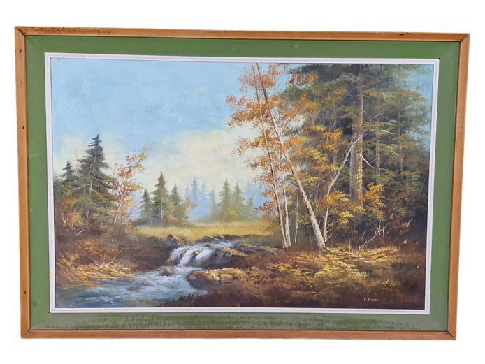 Vintage E. Forlee Impasto Landscape Oil Painting