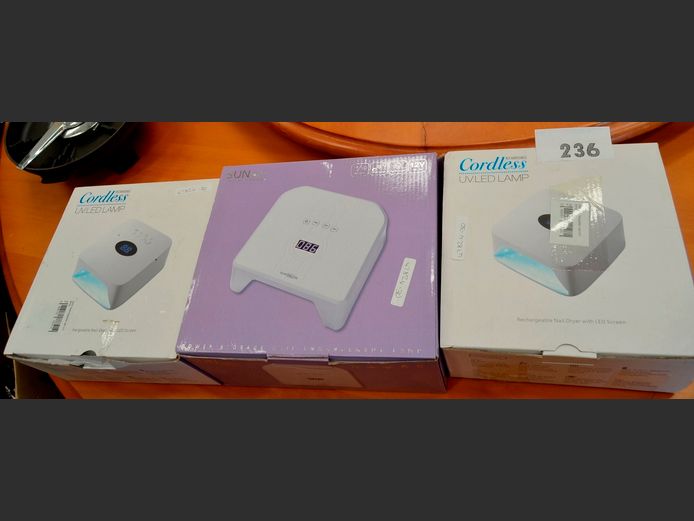 LOT: 3 x UV NAIL LAMPS [Untested]