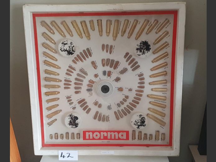 BOXED FRAMED BULLET CALIBRE DISPLAY