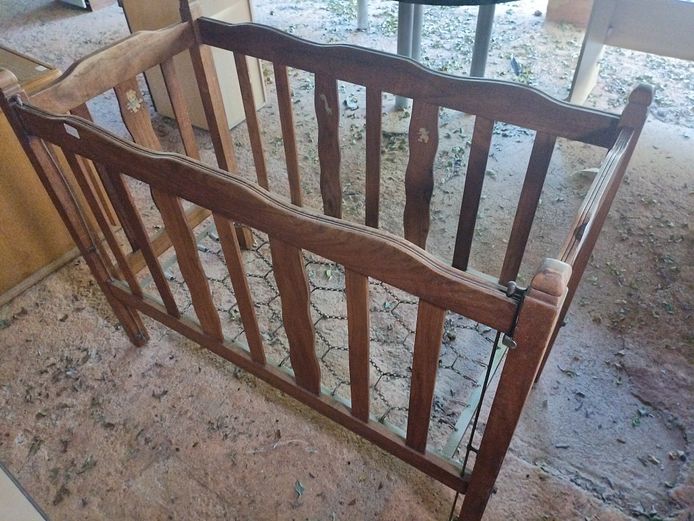 WOODEN BABY COT