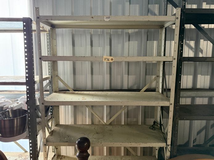 White Metal Shelving Unit 