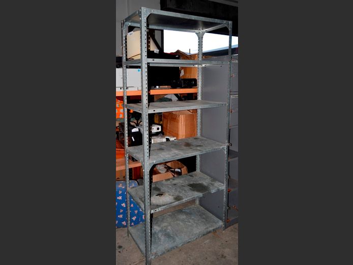 GALVANIZED 5-TIER SHELF, 90 x 47 x 210cm