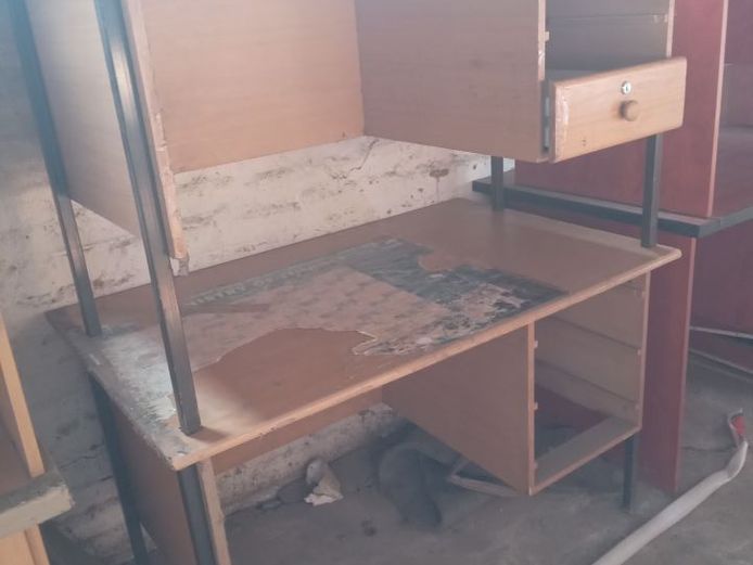 Wooden office desk scrap