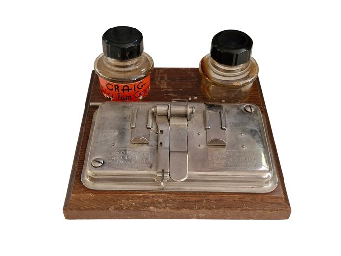 Vintage Craig Jr Film Splicer with Original Jars