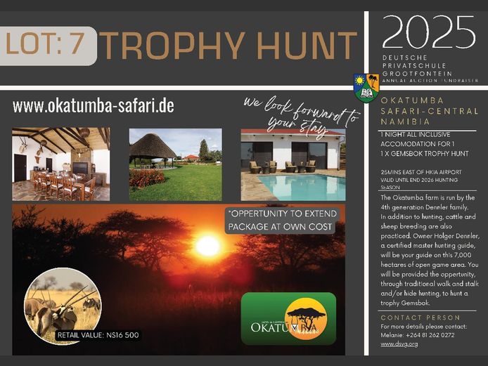 TROPHY HUNT | O K A T U M B A
S A F A R I - C E N T R A L
N A M I B I A